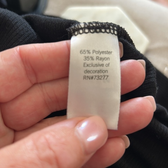 Women’s Black Drape Front Crossover Sweater Top XL Lightweight - Picture 4 of 4